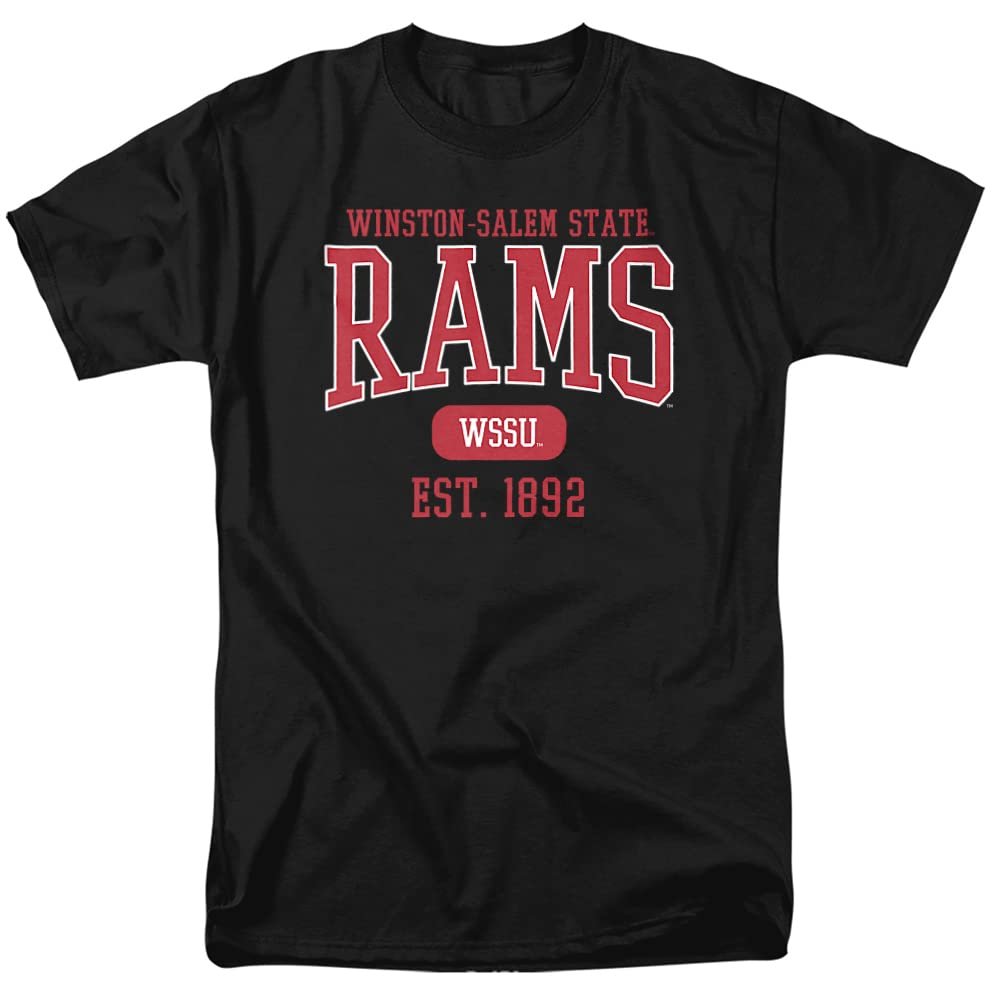 Winston-Salem State University Official Est. Date Unisex Adult T Shirt,Black, 4X-Large