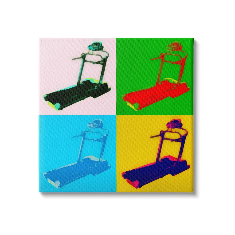 Stupell Industries Abstract Treadmill Pop Art Modern Exercise Interpretation, Design by Daniel Sproul