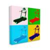 Stupell Industries Abstract Treadmill Pop Art Modern Exercise Interpretation, Design by Daniel Sproul view 3