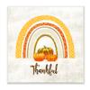 Stupell Industries Thankful Text Orange Autumn Rainbow Abstract Patterns, Design by Ziwei Li view 1