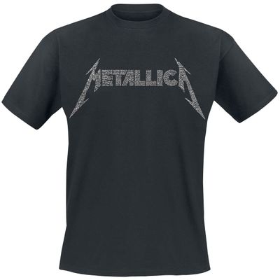 Metallica T Shirt 40Th Anniversary Songs Band Logo Official Mens Black Size XXL