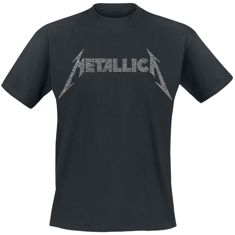 Metallica T Shirt 40Th Anniversary Songs Band Logo Official Mens Black Size XXL