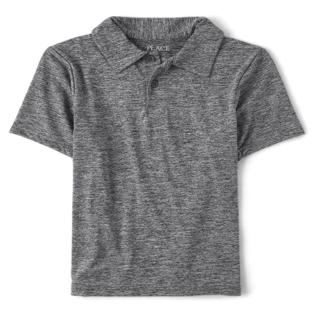 The Children's PlaceThe Children's Place Boys Short Sleeve Performance PoloSingleBlackMedium (7/8) Dark Gray