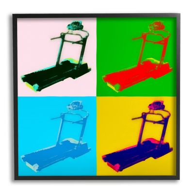 Stupell Industries Abstract Treadmill Pop Art Modern Exercise Interpretation, Design by Daniel Sproul