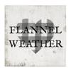 'Flannel Weather Phrase Patchwork Plaid Heart'| Canvas Art view 1