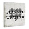 'Flannel Weather Phrase Patchwork Plaid Heart'| Canvas Art view 2