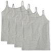 The Children's Place Girls' 4 Pack Basic Cami, Heather Gray, Large view 1