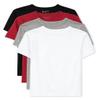 The Children's Place Boys' 4 Pack Short Sleeve Basic Layering T-Shirt, Black/Ruby/H Gray/White, Small view 1