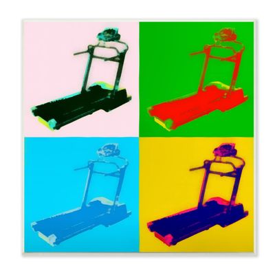 Stupell Industries Abstract Treadmill Pop Art Modern Exercise Interpretation, Design by Daniel Sproul
