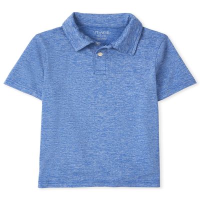 The Children's PlaceThe Children's Place Boys Short Sleeve Performance PoloSingleRenew BlueXLarge (14)