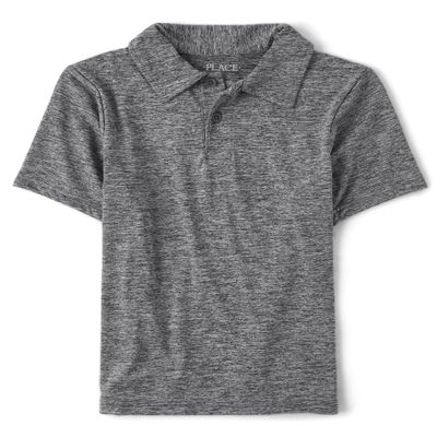 The Children's PlaceThe Children's Place Boys Short Sleeve Performance PoloSingleBlackXLarge (14) Dark Gray
