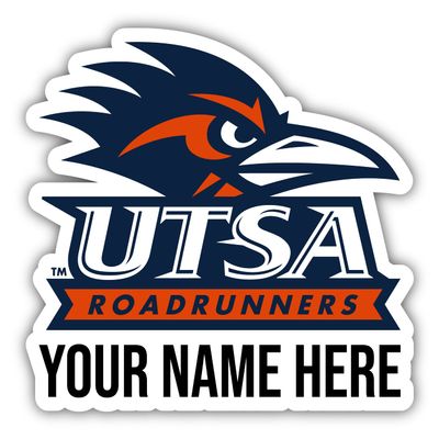 Personalized Customizable UTSA Road Runners Vinyl Decal Sticker Custom Name Officially Licensed Collegiate Product