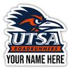 Personalized Customizable UTSA Road Runners Vinyl Decal Sticker Custom Name Officially Licensed Collegiate Product view 1