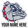 Personalized Customizable Gonzaga Bulldogs Vinyl Decal Sticker Custom Name Officially Licensed Collegiate Product view 1