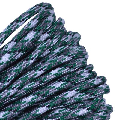 35+ Camo Pattern of Parachute 550 Cord Type III 7 Strand Paracord - Kelly Green Camo (50 Feet)