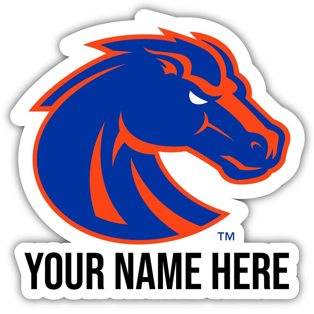 Personalized Customizable Boise State Broncos Vinyl Decal Sticker Custom Name Officially Licensed Collegiate Product