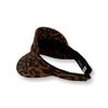 Women's UPF 50+ UV Protection Wide Brim Beach Sun and Sport Visor Hat Leopard view 2