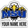Personalized Customizable Morehead State University Vinyl Decal Sticker Custom Name Officially Licensed Collegiate Product view 1