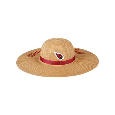 FOCO Arizona Cardinals NFL Womens Wordmark Beach Straw Hat