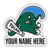 Personalized Customizable Tulane University Green Wave Vinyl Decal Sticker Custom Name Officially Licensed Collegiate Product view 1