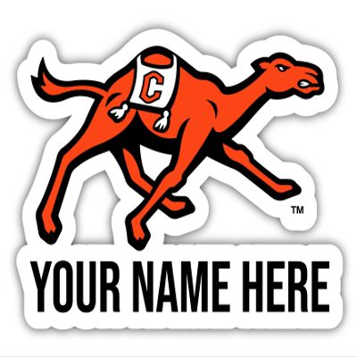 Personalized Customizable Campbell University Fighting Camels Vinyl Decal Sticker Custom Name Officially Licensed Collegiate Product