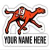 Personalized Customizable Campbell University Fighting Camels Vinyl Decal Sticker Custom Name Officially Licensed Collegiate Product view 1