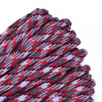 35+ Camo Pattern of Parachute 550 Cord Type III 7 Strand Paracord - Red Camo (100 Feet)