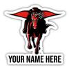 Personalized Customizable Texas Tech Red Raiders Vinyl Decal Sticker Custom Name Officially Licensed Collegiate Product view 1