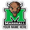 Personalized Customizable Marshall Thundering Herd Vinyl Decal Sticker Custom Name Officially Licensed Collegiate Product view 1