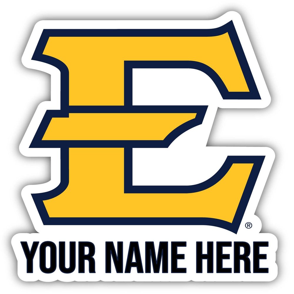 Personalized Customizable East Tennessee State University Vinyl Decal Sticker Custom Name Officially Licensed Collegiate Product
