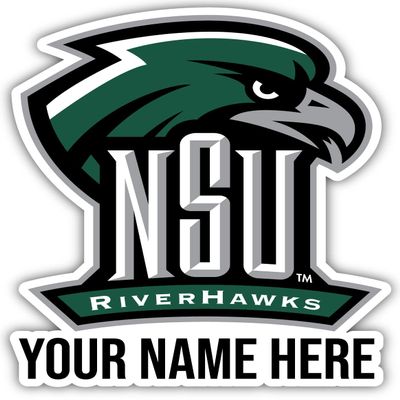 Personalized Customizable Northeastern State University Riverhawks Vinyl Decal Sticker Custom Name Officially Licensed Collegiate Product