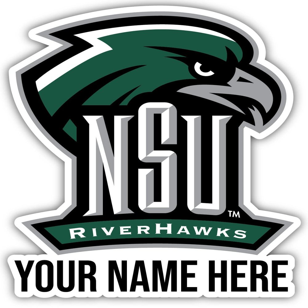 Personalized Customizable Northeastern State University Riverhawks Vinyl Decal Sticker Custom Name Officially Licensed Collegiate Product