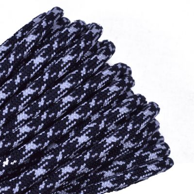 35+ Camo Pattern of Parachute 550 Cord Type III 7 Strand Paracord - Black & White Camo (50 Feet)
