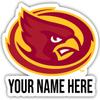 Personalized Customizable Iowa State Cyclones Vinyl Decal Sticker Custom Name Officially Licensed Collegiate Product view 1