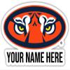 Personalized Customizable Auburn Tigers Vinyl Decal Sticker Custom Name Officially Licensed Collegiate Product view 1