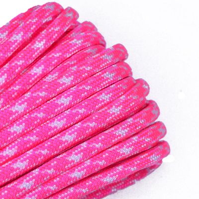 35+ Camo Pattern of Parachute 550 Cord Type III 7 Strand Paracord - Neon Pink & White Camo (50 Feet)