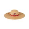 FOCO Women's NFL Logo Ladies Fashion Beach Sun Wordmark Straw Hat, Team Color, One Size view 1