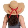 FOCO Women's NFL Logo Ladies Fashion Beach Sun Wordmark Straw Hat, Team Color, One Size view 4