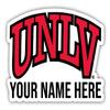Personalized Customizable UNLV Rebels Vinyl Decal Sticker Custom Name Officially Licensed Collegiate Product view 1