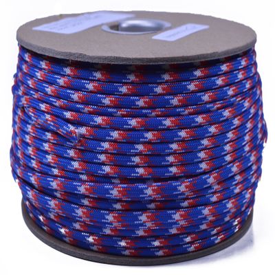 35+ Camo Pattern of Parachute 550 Cord Type III 7 Strand Paracord - Red White Blue Camo (250 Foot Spool)