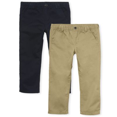 The Children's PlaceThe Children's Place Boys Stretch Skinny Chino Pants3 packFlax/New Navy/Black4