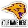 Personalized Customizable Northern Iowa Panthers Vinyl Decal Sticker Custom Name Officially Licensed Collegiate Product view 1