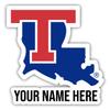 Personalized Customizable Louisiana Tech Bulldogs Vinyl Decal Sticker Custom Name Officially Licensed Collegiate Product view 1
