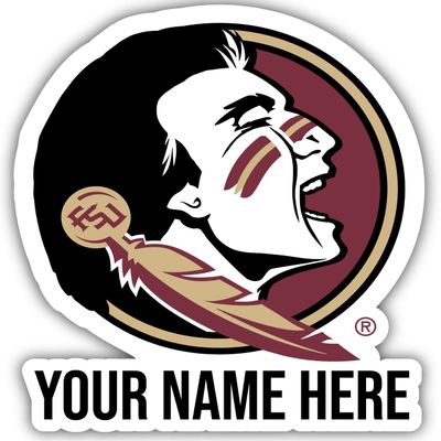 Personalized Customizable Florida State Seminoles Vinyl Decal Sticker Custom Name Officially Licensed Collegiate Product