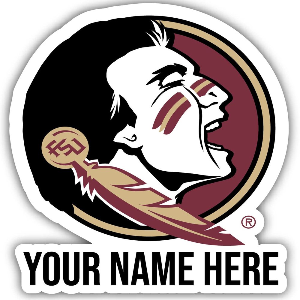 Personalized Customizable Florida State Seminoles Vinyl Decal Sticker Custom Name Officially Licensed Collegiate Product