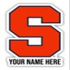 Personalized Customizable Syracuse Orange Vinyl Decal Sticker Custom Name Officially Licensed Collegiate Product view 1