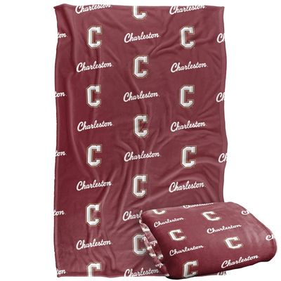 College of Charleston Cougars Blanket, 36"x58" Logo Pattern, Silky Touch Super Soft Throw