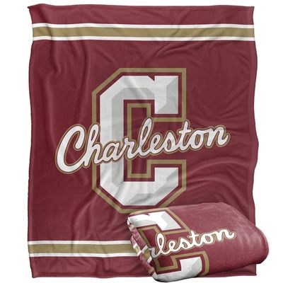 College of Charleston Cougars Blanket, 50"X60", Primary Logo Stripes, Silky Touch Super Soft Throw