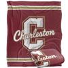 College of Charleston Cougars Blanket, 50"X60", Primary Logo Stripes, Silky Touch Super Soft Throw view 1