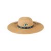FOCO Green Bay Packers NFL Womens Wordmark Beach Straw Hat view 1